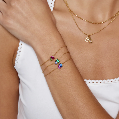 Pulsera Forever Duo con piedras natales