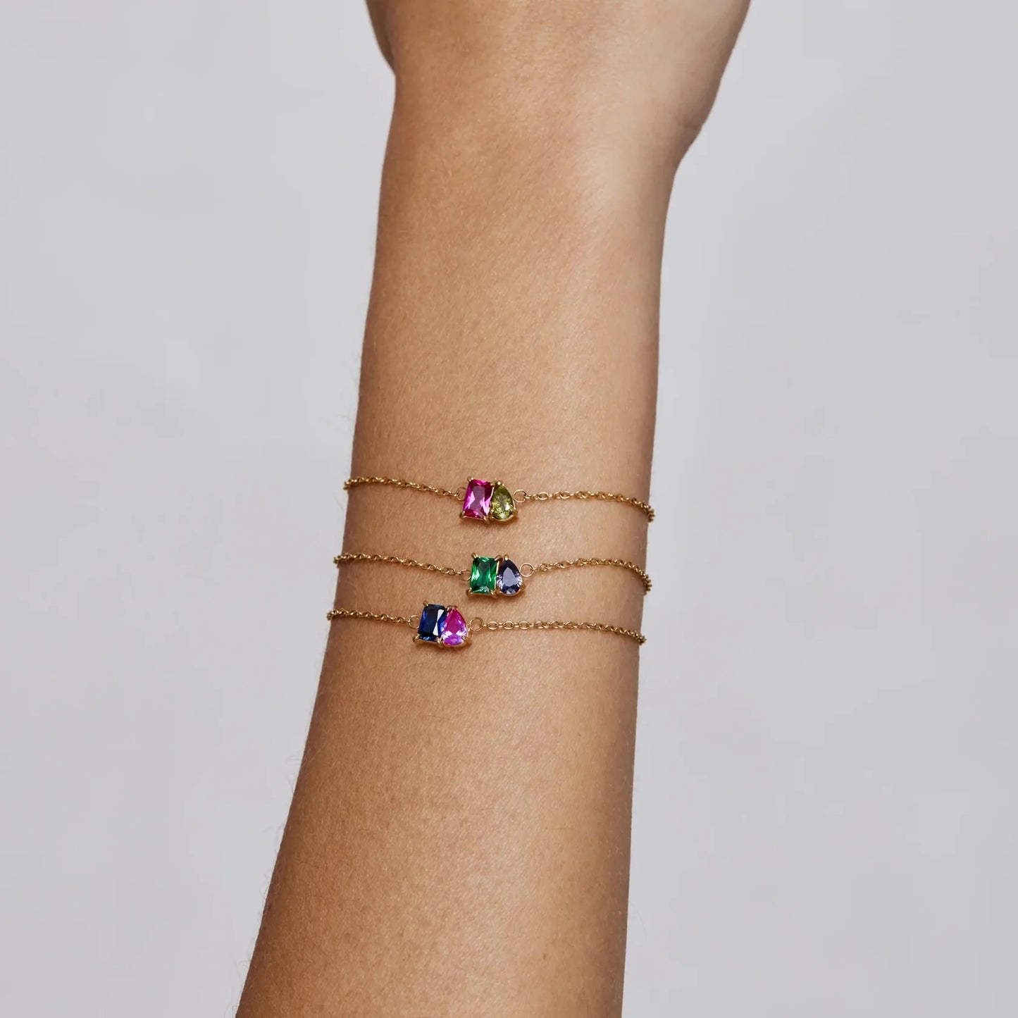 Pulsera Forever Duo con piedras natales